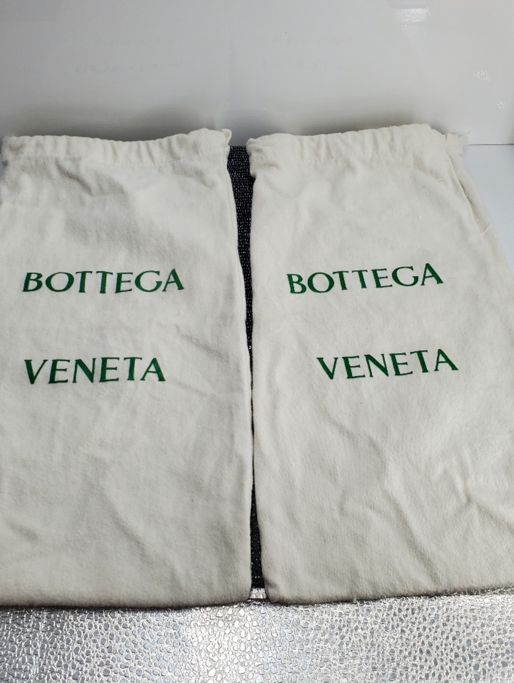 Bottega Veneta Dust Shoe Bag Drawstring Travel Storage Flannel Luxury Set of 2
